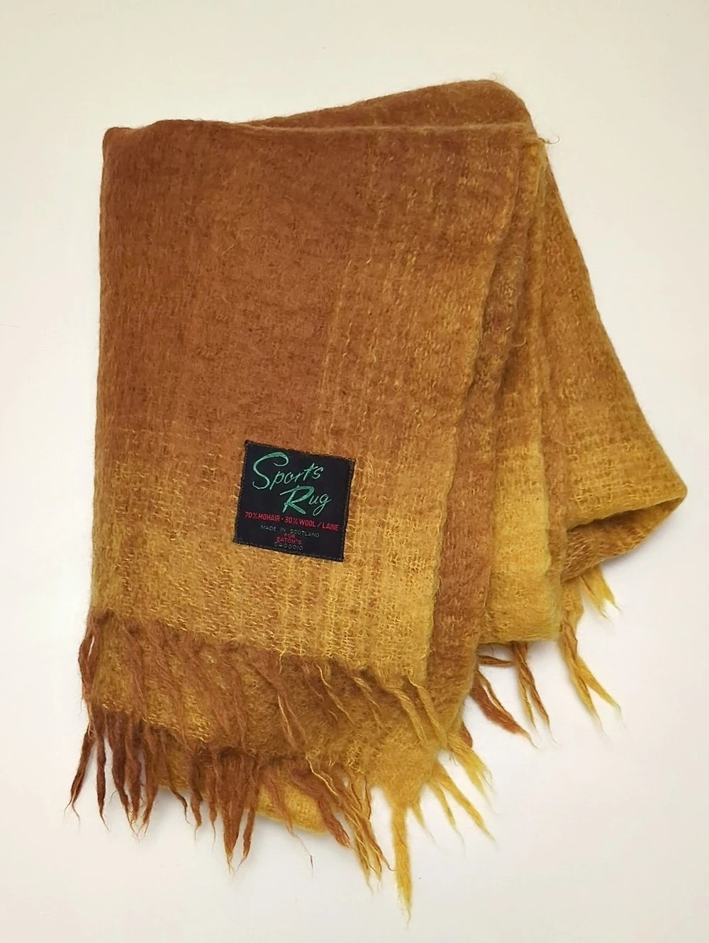 Vintage Mohair-Wool Blend "Sports Rug"